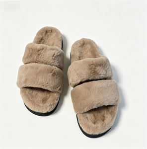 Elegantes Sandalias de Felpa de Chenilla Gris Carbón para Mujer, con Triple Correa, Suela Suave que Absorbe los Impactos, Color Rosa, para Chicas Universitarias - Product Image 6