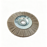 Brosse industrielle abrasive en oxyde d'aluminium avec tige métallique de 4 pouces de diamètre pour polissage et ébavurage, disponible pour le bricolage, personnalisation OEM prise en charge