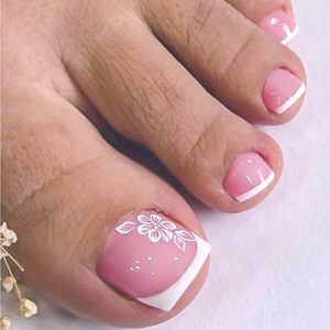 24 <span class=keywords><strong>faux</strong></span> ongles de pieds courts carrés en <span class=keywords><strong>gel</strong></span> souple faits à la main en France, rose nude, couvrant entièrement les ongles de pieds, pointes d'ongles de pieds - Product Image 2