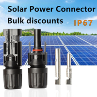 Connecteur solaire CC IP67 30A, étanche IP67, plus étanche, 1000V, compatible avec câble PV 4mm, connecteur de panneau solaire