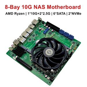 Placa Base Topton 10G NAS Firewall AMD Ryzen 7 8845HS PRO <span class=keywords><strong>6850U</strong></span> 6650U 10G+2*2.5G LAN 6*SATA 2*NVMe PCIEx8 Gaming ITX - Product Image 6