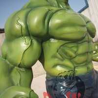 Heykel hayvan ekipmanları animatronic Superhero Hulk eğlence parkı