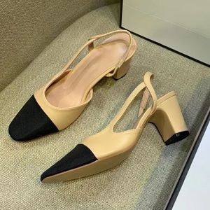 2.5CM/7CM Chaussures Femme Sandales a Talon Sexy Block <strong>Closed</strong> <strong>Toe</strong> Pumps <strong>Mules</strong> 2024 Low Heels for Women - Product Image 2