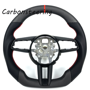 พวงมาลัยคาร์บอนไฟเบอร์แบบด้านสั่งทำพิเศษสำหรับ <span class=keywords><strong>Porsche</strong></span> 911 991 992 GT3 Turbo S อัพเกรดภายในแบบหรูหรา ตรงตามมาตรฐาน OEM - Product Image 1