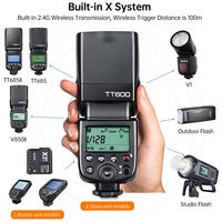Godox TT600 profesional 2,4G inalámbrico maestro/esclavo Flash Speedlite para Canon para Nikon Pentax Olympus Fujifilm