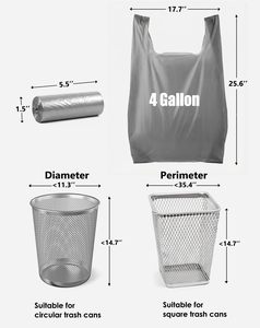 ถุงพลาสติกแบบเสื้อยืด ถุงหิ้วแบบใช้แล้วทิ้ง สำหรับร้านขายของชำและซูเปอร์มาร์เก็ต ขายส่ง - Product Image 6