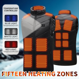 PASUXI – veste thermique chauffante unisexe pour homme, gilet chauffant, <span class=keywords><strong>Rechargeable</strong></span> par Usb, 9, 11, 15 zones, hiver, saison froide - Product Image 5