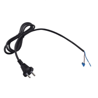 Cable de alimentación de CA de extremo abierto con enchufe estándar VDE de 2 pines con cable principal de goma 16A tipo SJTW para computadora y equipo médico