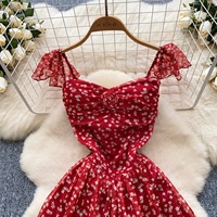 Nouvelle Robe Fleurie de l'Été 2025 pour Femme, Taille Cintrée avec Nœud Papillon – Collection B2B