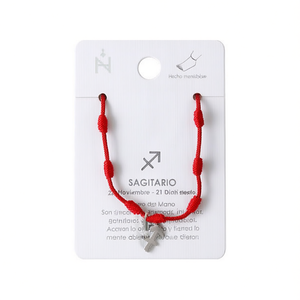 Cavigliera Sagittario Sette Stelle con Cordino Rosso Intrecciato Fatto a Mano in Acciaio Inossidabile, Gioiello Zodiacale per Donna, Cavigliere alla Moda - Product Image 2