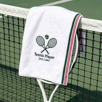 Serviettes de tennis haut de gamme en coton jacquard teint en fil, séchage rapide, super absorbantes, pour le sport