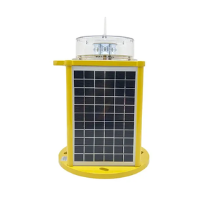 Baliza indicadora de obstáculos solares Luz de obstrucción de aviación de intensidad media GPS síncrono para lámpara de señal de aeropuerto - Product Image 1