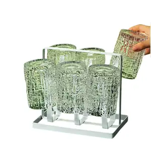 玻璃杯茶水晶新款时尚水16盎司罐装婚礼热卖双壁空杯蜡烛软木盖