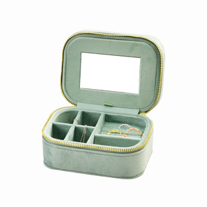 Étui de rangement pour bijoux, étui de voyage élégant pour bijoux, organisateur de bijoux, étui en velours - Product Image 4