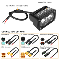 Accessoires et modifications Super73 : Phares LED jaunes Babaja pour vélo électrique Super73 48V, Plug and Play