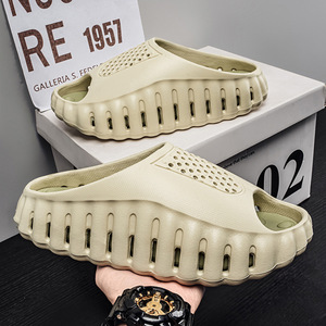 Chaussures de massage modernes à semelle épaisse en EVA, confortables et rehaussantes, pour l'extérieur, type pantoufles à enfiler pour adultes - Product Image 2