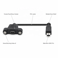 Câble d'extension Mini USB 5 broches mâle-femelle à montage sur panneau avec trou de fixation pour équipement industriel POS – Vente en gros