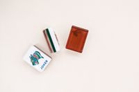 Ensemble de tuiles de mahjong américain en acrylique gravé motif grue d'origami bleue, avec tapis et supports, en bois de luxe personnalisé, pour table de mahjong, cadeaux et divertissement