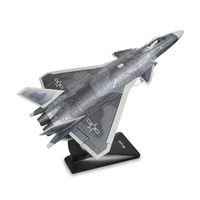 Modèle d'avion de chasse J-20 en alliage de zinc à l'échelle 1:72, articulation à 8 points, emballage en boîte, cadeau militaire, pour les 14 ans et plus, unisexe