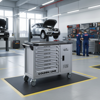 Armoire à roulettes industrielle GDL OEM/ODM/OBM à 7 tiroirs, porte latérale à verrouillage central, chariot en acier robuste, capacité de 300 kg, garantie de 3 ans