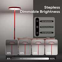 Lampadaire LED Moderne en Aluminium à Commande Tactile et Intensité Variable, Abat-jour Métallique, 3000K-6000K, Idéal pour Salon et Bureau - Offre Spéciale