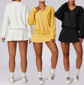 Hot Sale Ladies Running Sports Golf Skirt 2 Piece Tennis Wear Suit Gym Wear With Lining Tennis Set For Women