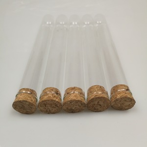 Glass Test Tubes 15x150mm With Cork Stoppers Round Bottom Transparent For Honey And Flower Tea - Product Image 4