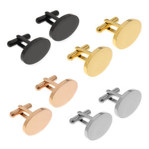 Mancuernillas de Acero Inoxidable con Logotipo Personalizado Grabado, Accesorios de <span class=keywords><strong>Camisa</strong></span> para Hombre, Regalo de Lujo para Bodas y Negocios, Venta al por Mayor de Fábrica - Product Image 1