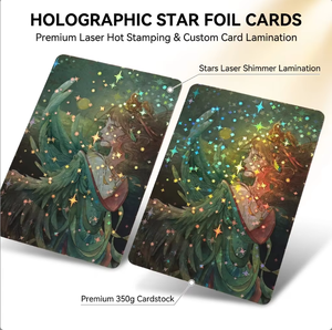 Fabricant d'emballages personnalisés pour boosters de cartes à collectionner TCG, avec pelliculage laser holographique étoilé et brillant de qualité supérieure - Product Image 3