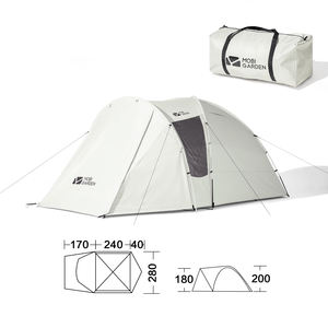 <span class=keywords><strong>Mobi</strong></span> Garden 15D tela Oxford espaciosa habitación trasera tienda de campaña postes de aluminio de doble puerta impermeable protección UV tienda de túnel - Product Image 3