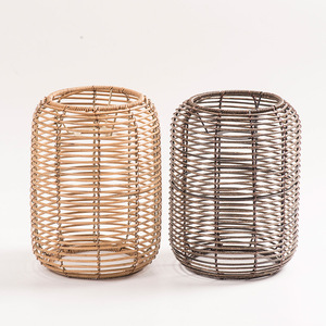 Xuheng Imitation Rattan Woven Lampshade Round Chocolate Pendant Light For Hotel Teahouse Restaurant <b>Decorative</b> <b>Lighting</b> - Product Image 4
