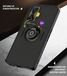 Pour Xiaomi <span class=keywords><strong>Poco</strong></span> F4 Gt coque de téléphone rigide PC couverture arrière support d'anneau de doigt pour Redmi K50 Gaming 6.67 pouces coque antichoc - Product Image 2