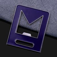 Poignée de style populaire Impression de logo personnalisé Lame de barre vierge Ouvre-bière en alliage de zinc en acier inoxydable Ouvre-bouteille plat en métal