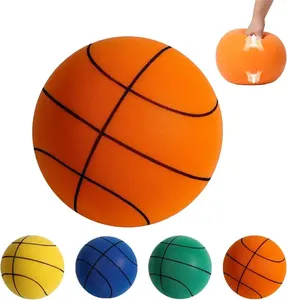 Balle noire et silencieuse en PU pour enfants, <span class=keywords><strong>18</strong></span>/21cm, 24cm, jouets d'entraînement pour bébé, extensible, intérieur - Product Image 2