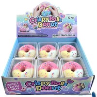 Donat Cokelat Renyah Berbentuk Cakar Kucing, Mainan Marshmallow Renyah dan Lembut, Mainan Pereda Kecemasan dan Stres dengan Suara