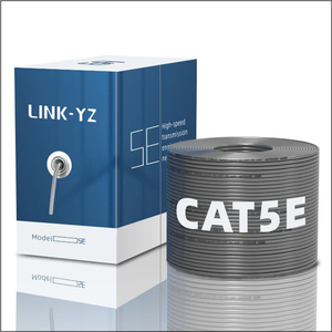 <span class=keywords><strong>Cable</strong></span> Ethernet LAN UTP CAT5e <span class=keywords><strong>de</strong></span> Cobre CCA para Interiores, Par Trenzado RJ45 POE, Venta al por Mayor <span class=keywords><strong>de</strong></span> Fábrica LinkYZ HSYV-5 - Product Image 1