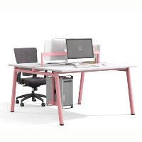 Table de travail commerciale en acier inoxydable, bureau informatique pour personnel, mobilier de bureau robuste avec étagère pour ordinateur