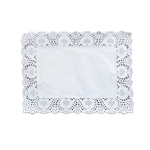 Napperons en <span class=keywords><strong>papier</strong></span> ronds jetables de qualité alimentaire napperons en <span class=keywords><strong>dentelle</strong></span> rose - Product Image 3