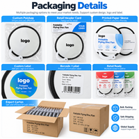 Éventail rond pliable personnalisé avec logo, éventail publicitaire portable pour événements estivaux, cadeau en gros
