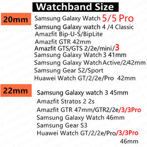 IVANHOE, 20mm, 22mm, banda para Samsung 5/4 reloj 44mm 40mm clásico 46mm ajustable de Nylon pulsera para <span class=keywords><strong>Amazfit</strong></span> <span class=keywords><strong>GTS</strong></span> <span class=keywords><strong>3</strong></span> 2 <span class=keywords><strong>Correa</strong></span> - Product Image 5