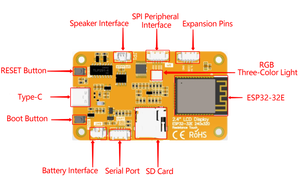 Pantalla LCD ESP32-32E de 3,2'' con Pantalla Táctil Resistiva, WiFi+BT, Controlador ST7789P3, Módulo de Pantalla TFT SPI de 240x320 para Arduino - Product Image 3