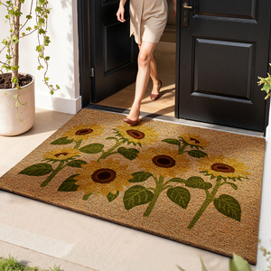 Imitation Coconut Fiber Door <b>Mat</b> Rectangle Anti-Slip Entrance Commercial Outdoor Use - Product Image 1