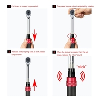 Juego de Puntas para Llave Dinamométrica de 1/4'', 21 Piezas, 2-24 Nm, Métrico, Aleación de Aluminio, Alta Calidad, Estuche Rígido, Herramienta Manual para Mantenimiento del Hogar, OEM