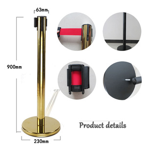 Equipo de control de multitudes de metal, poste de barrera de tráfico, cinturón de Banco retráctil, barrera de cola, barato - Product Image 6