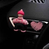 Kreative Polka-Dot-Figur Auto-Lufterfrischer Lüftungsanhänger Duftspender Gips Auto-Innendekoration