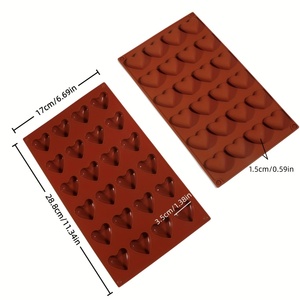 TangChu 24 Cavity Heart Shape Chocolate <b>Silicone</b> Mold for <b>Baking</b> & Crafts - Product Image 5