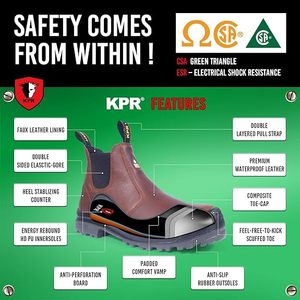 KPR عالية الجودة في المخزن أزياء أحذية السلامة المضادة للانزلاق المضادة للسحق دائم جلد Nubuck الصلب اصبع القدم منتصف قطع أحذية العمل للرجال