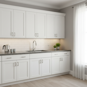 Mobile da cucina moderno Sunique Sydney White Shaker da 18-23,9 pollici, da parete, con maniglia e pomello, struttura in MDF - Product Image 3