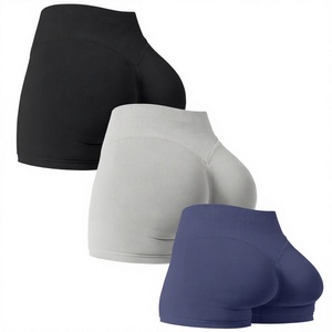 Women's Yoga Shorts Elastic Waist High Skinny Fit Quick Dry Nylon Spandex Hip-lifting Seamless Sporty Fitness - Product Image 2