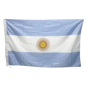 Manufacturer Wholesale 100% Polyester Football Game Events Different Sizes Argentina flag national flags, banners